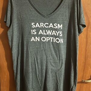 Torrid Women’s Size 2 or 2x Sarcasm Is Always An Option Tee Shirt Top